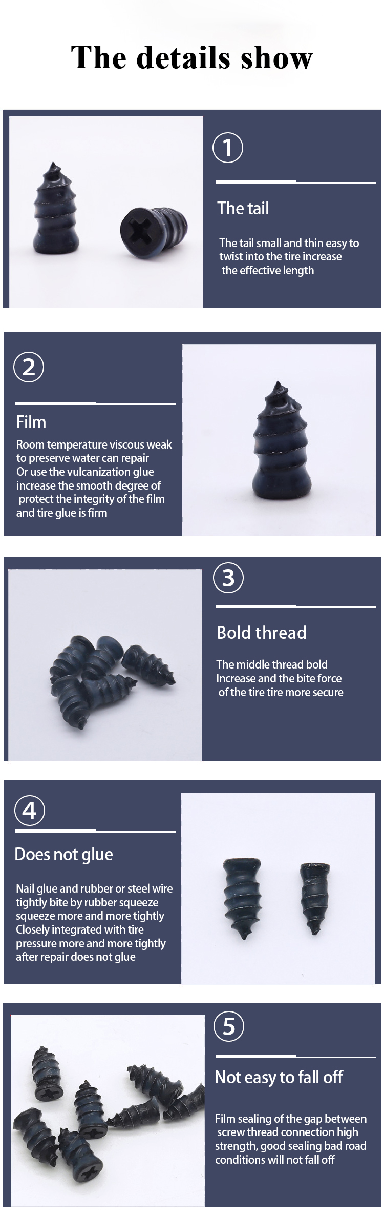 Tire repair nail kit image 7