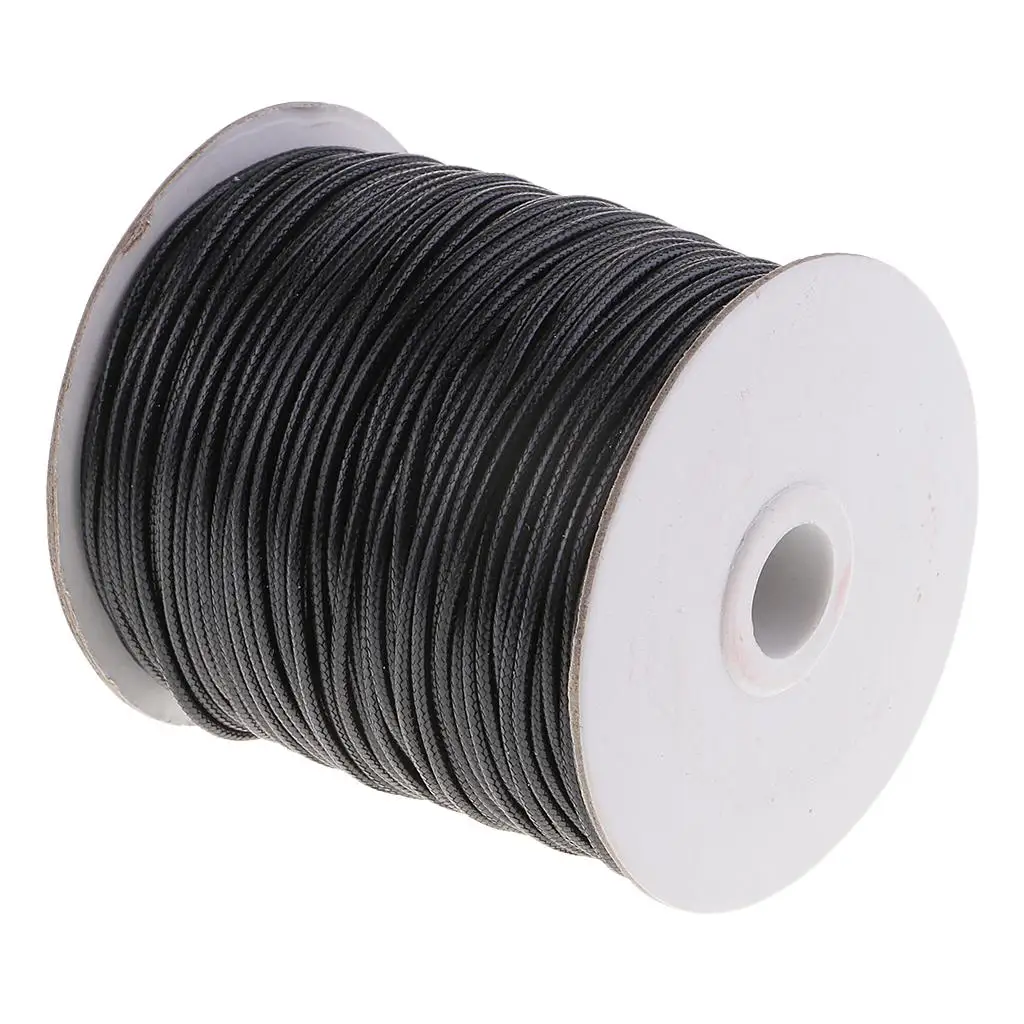 80 Meters 2mm Cotton Waxed Wax Cord Beading DIY Jewelry Necklace Making Thread String