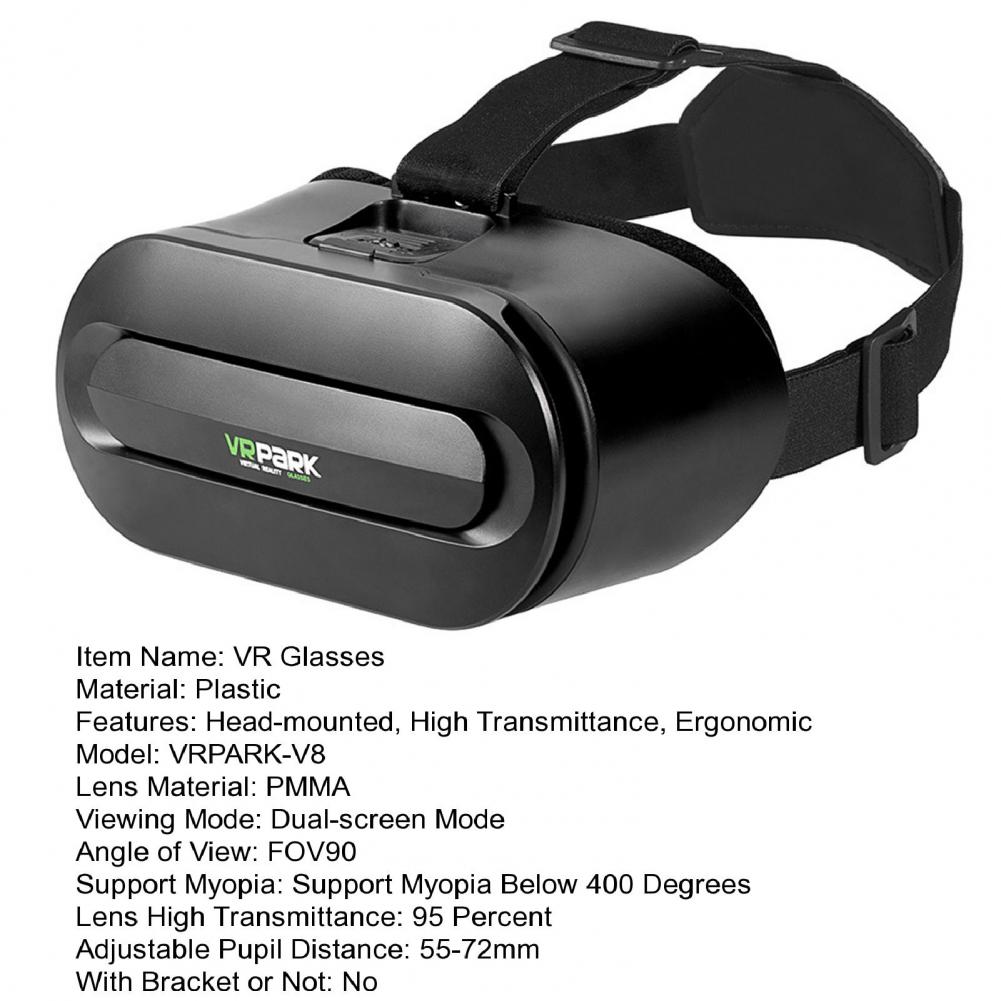 Nombre 7, Professionelles VR-Headset, atmungsaktive Virtual-Reality-Brille, Dual-Screen-Modus, 3D-Virtual-Reality-Box, Video ansehen