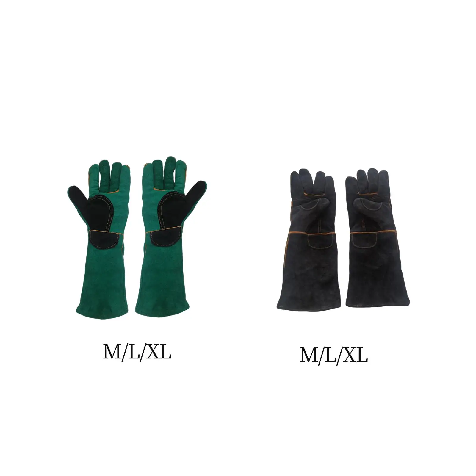 Bite Resistant Animal Handling Gloves Reinforced Leather Protective for Zoo Working Parrot