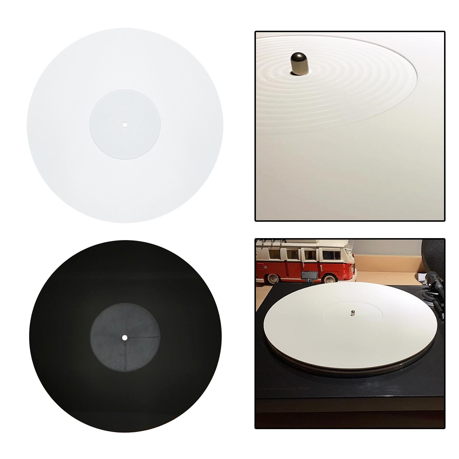 12 inch Recessed Turntable Mat Phonograph Mat Platter Mat Slipmat Help Reduce Noise Turntable Record Mat for Record Players