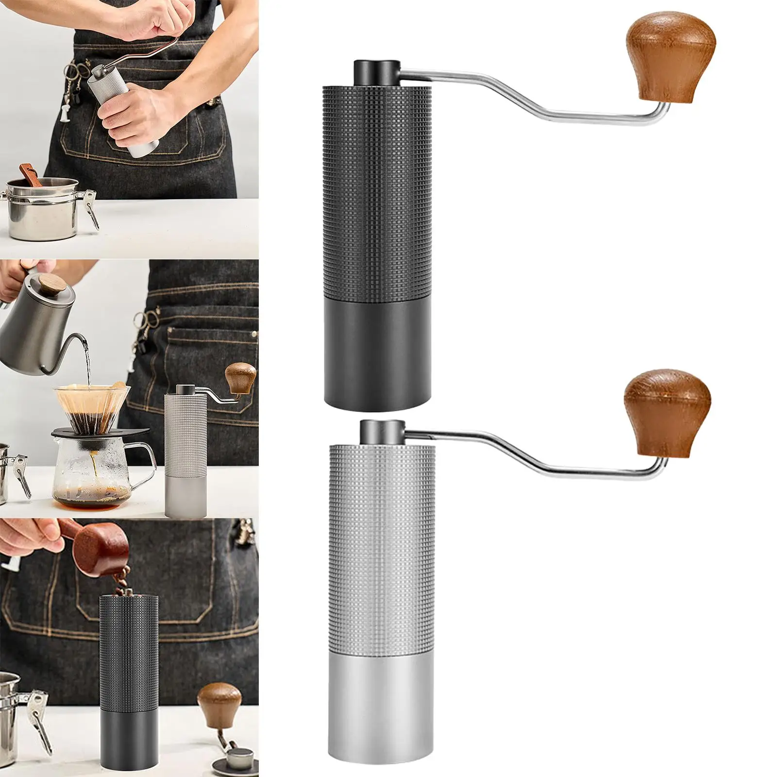 Manual Manual Coffee Grinder Adjustable Knob Grain Mill Fine Grind Coffee Beans Hand Grinder for Household Kitchen