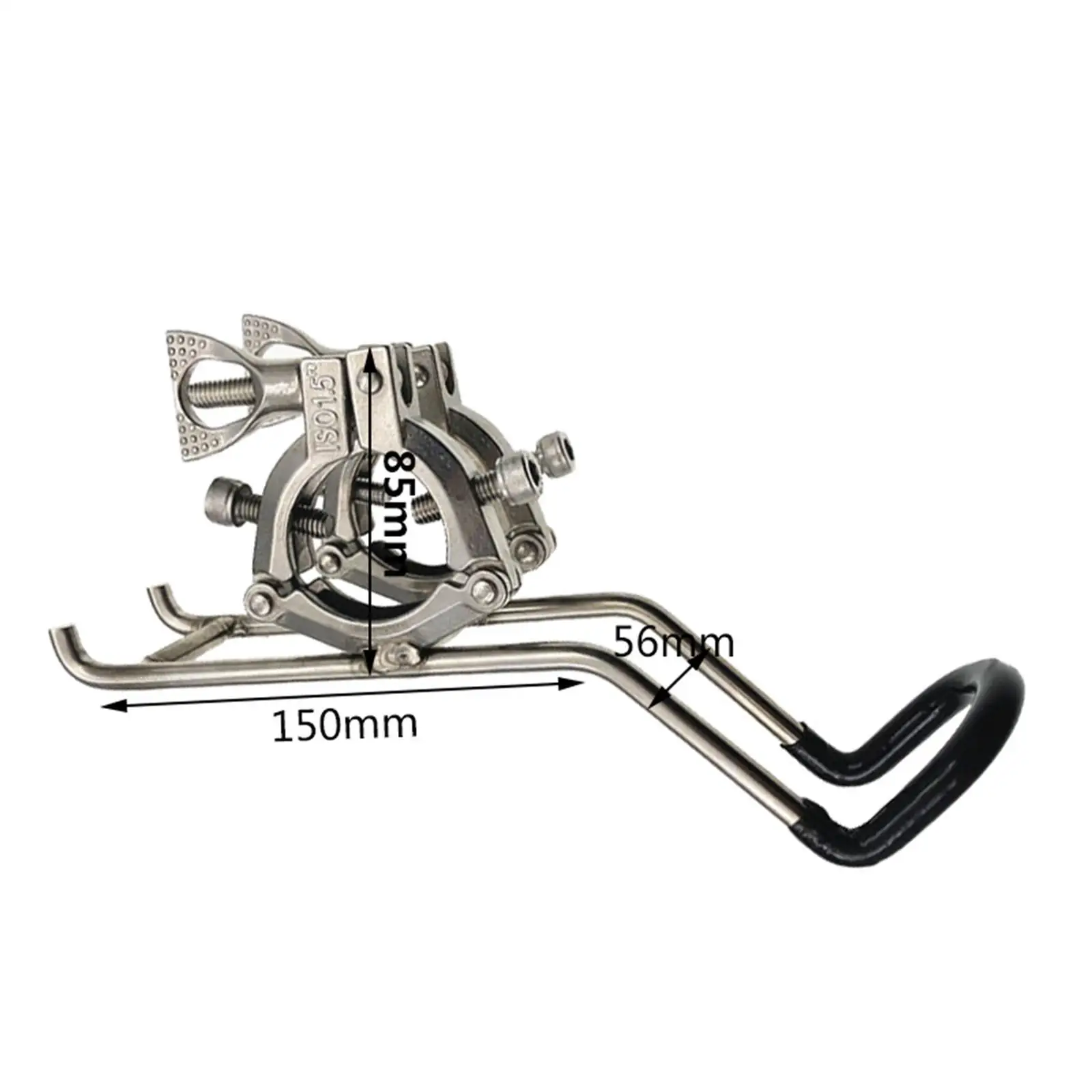 Boat Fishing Rod Holder Clamp Double Wire Adjustable Bracket Fit for Fishing Boat