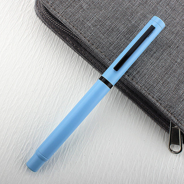 New Luxury Blue Fountain Pen High Quality Metal Inking Pens for