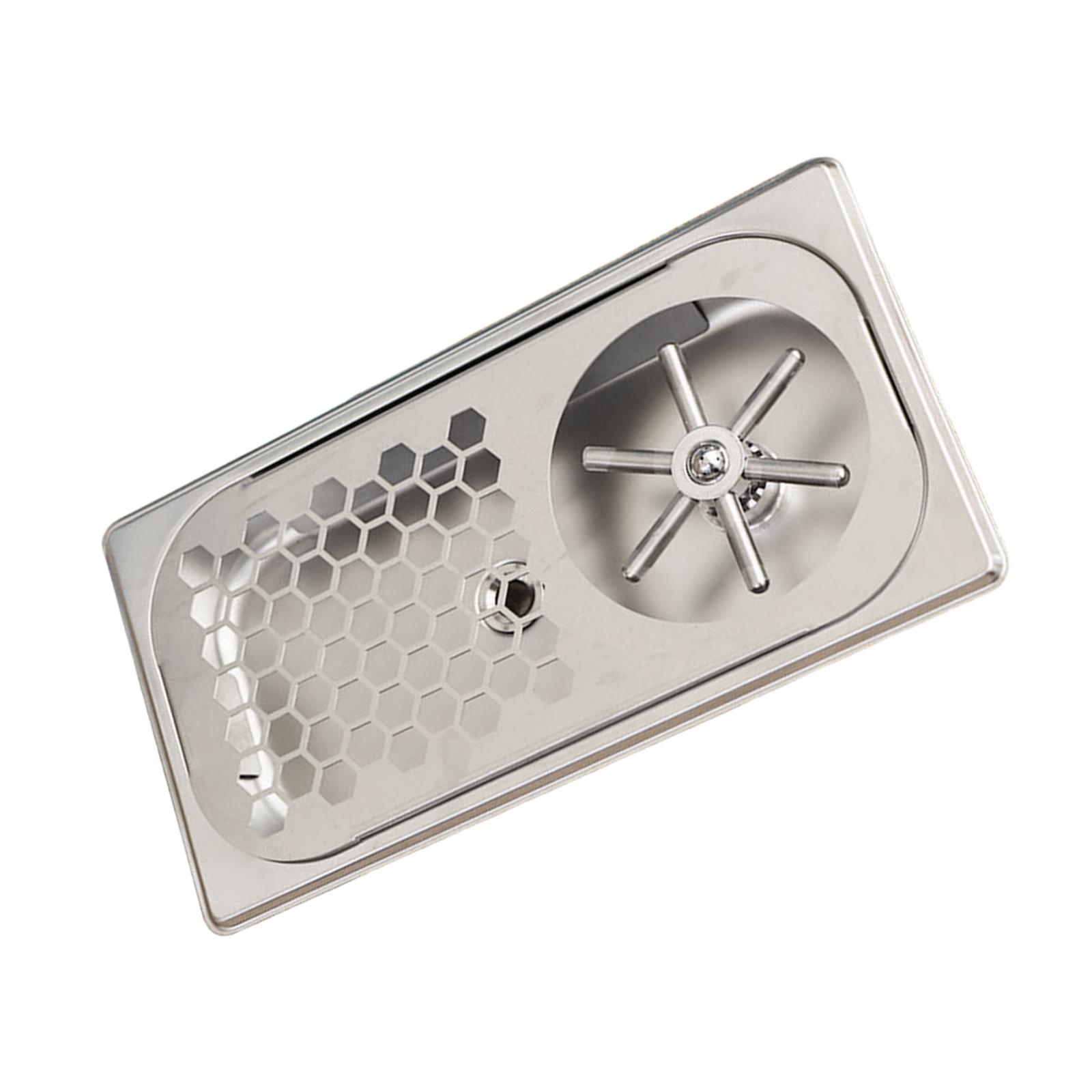 Stainless Steel Glass Rinser Efficient Cleaning Baby Bottle Washer Coffee Cup Cleaner for Home Dining Room Bar Cafe Restaurant