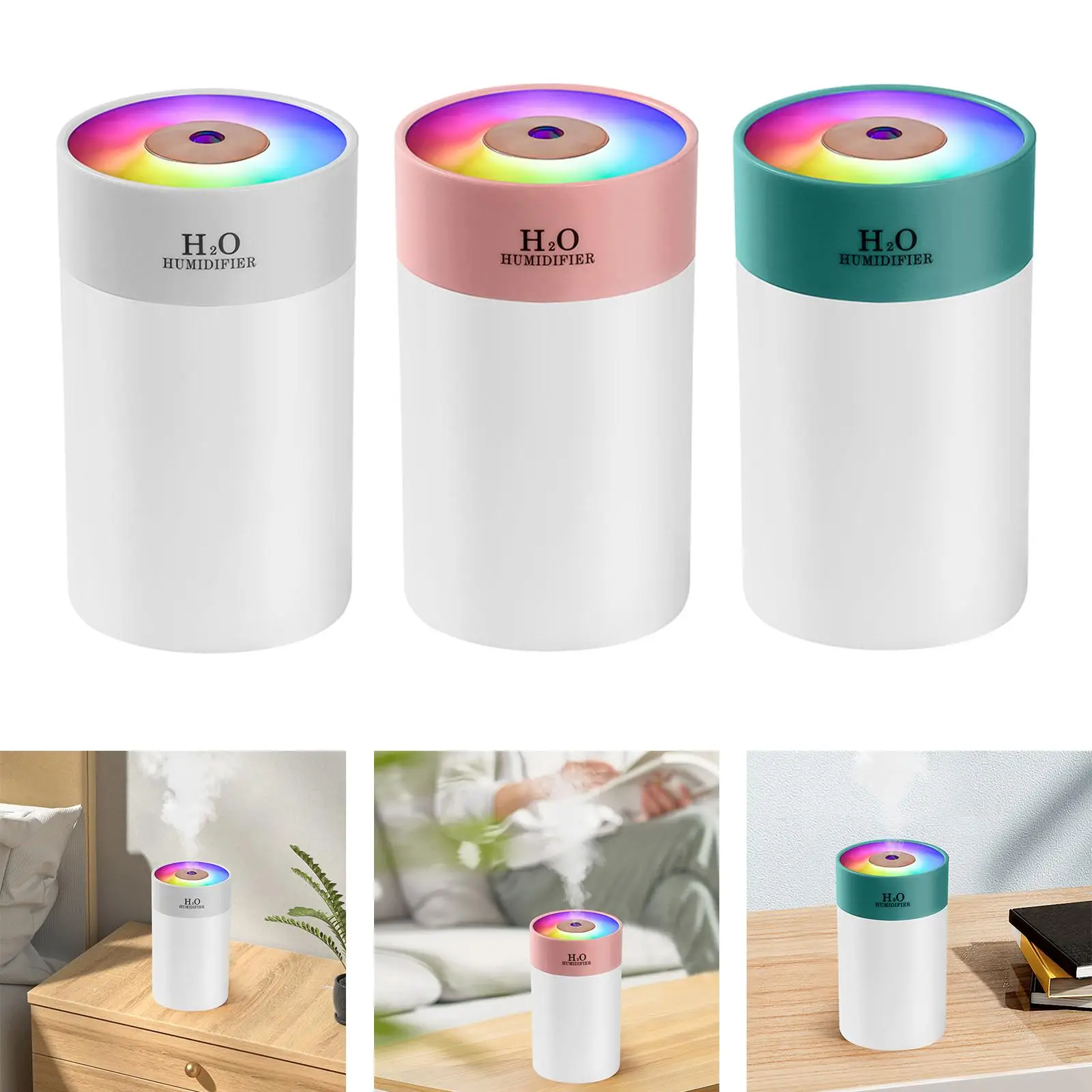 Personal Air Humidifier Essential Oil Diffuser Silent Small USB Powered Mini Humidifier for Desktop Bedroom Office Ornament