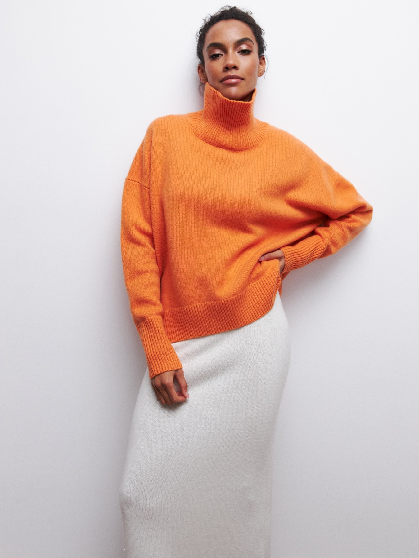 Oversized Knitted Sweaters Loose Women Pullovers Autumn Winter Basics Tops Jumper Warm Female Turtleneck Pulers Sweaters_voghion.com