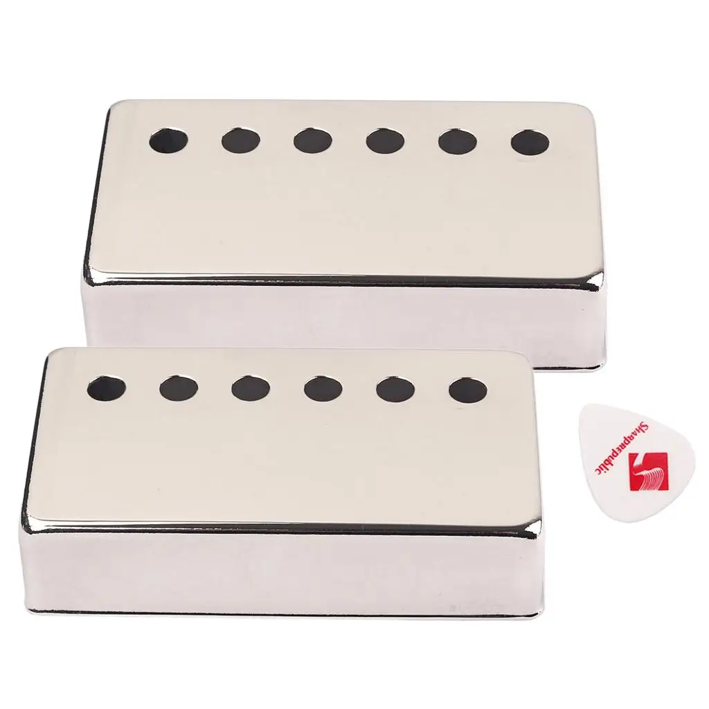 50mm Pole Spacing 16mm Height Humbucker Guitar Pickup Cover Nickel Plated for LP SG Eiphone Electric Guitar Parts