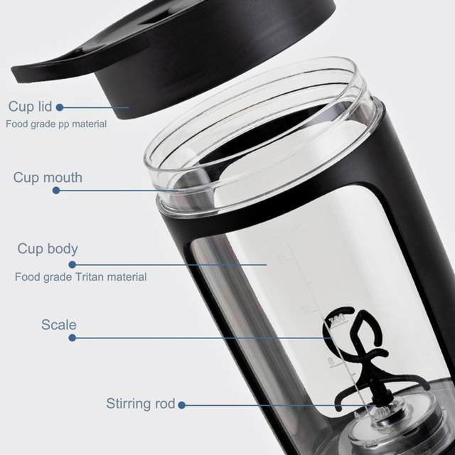 650ml Portable Blender Shaker Bottle Rechargeable Large Capacity Shaker Cup  BPA Free Electric Mixer Water Cup соковыжималка