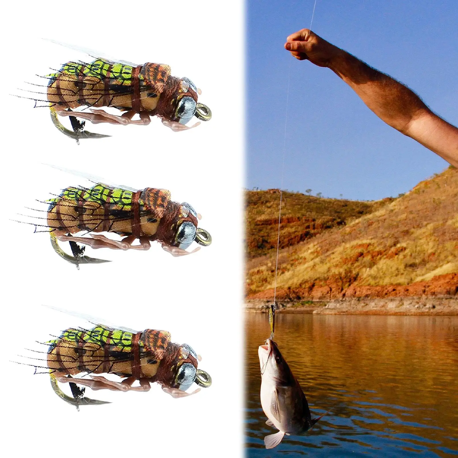 Fly Fishing Flies Artificial Baits Steelhead Realistic with Hooks Fishing Lures for Salmon Perch Sunfish Panfish Fishing Tools