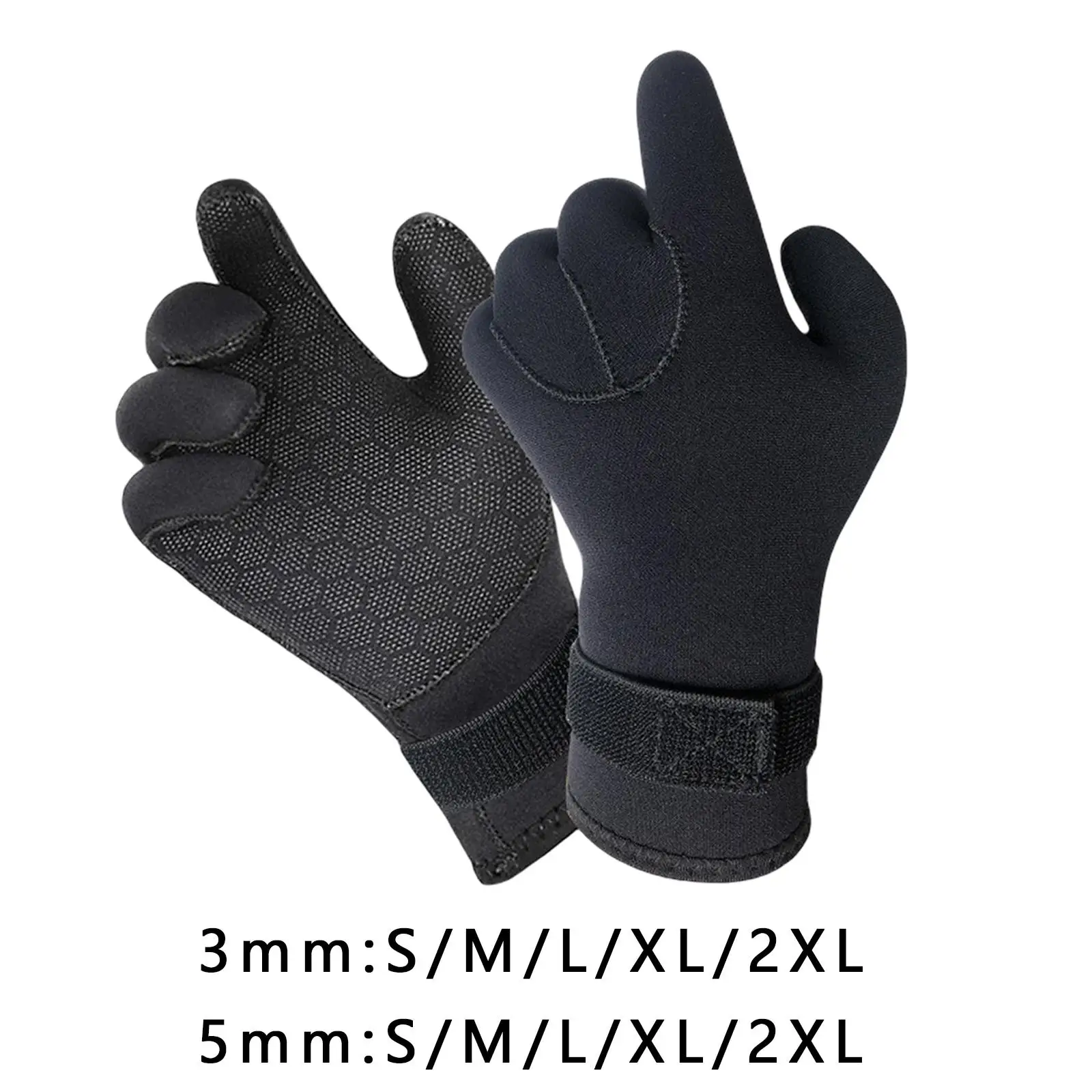 Scuba Diving Gloves Warm Wetsuit Winter Gloves Warm Dive Gloves Five Finger Wetsuit Gloves for Snorkeling Kayaking Water Sports