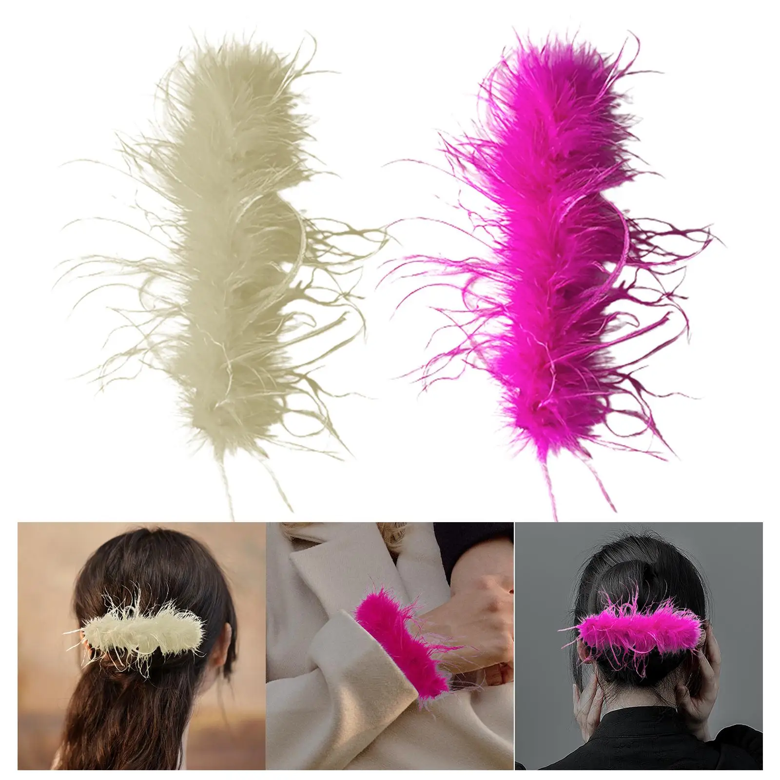 Feather Slap Bracelets Cuffs Bracelet Decoration Wrist Sleeve Patting Wristband Hair Band for Party New Year Kids Teens Adult