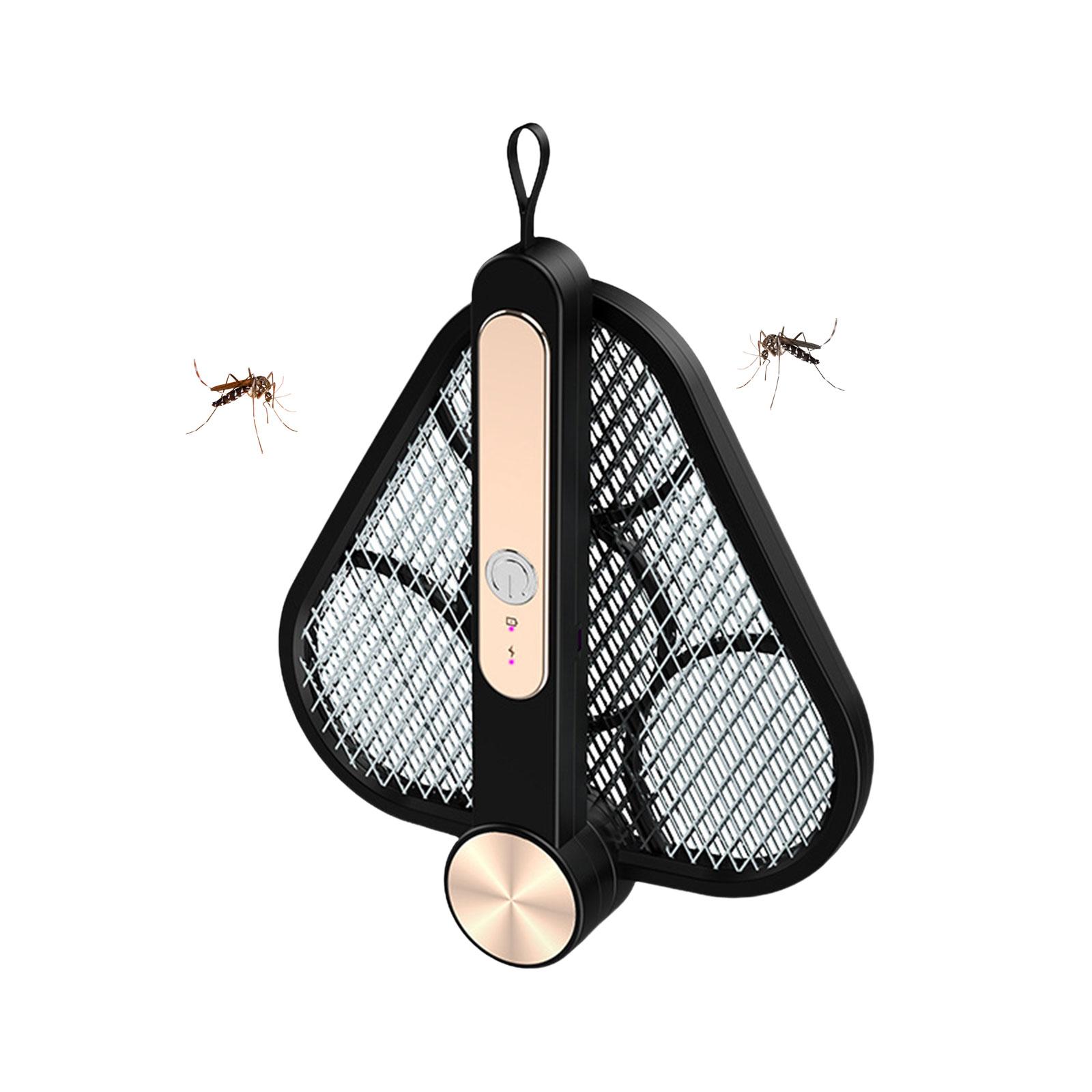 Title 2, Folding Electric Fly Swatter Racket Fly Swatter...