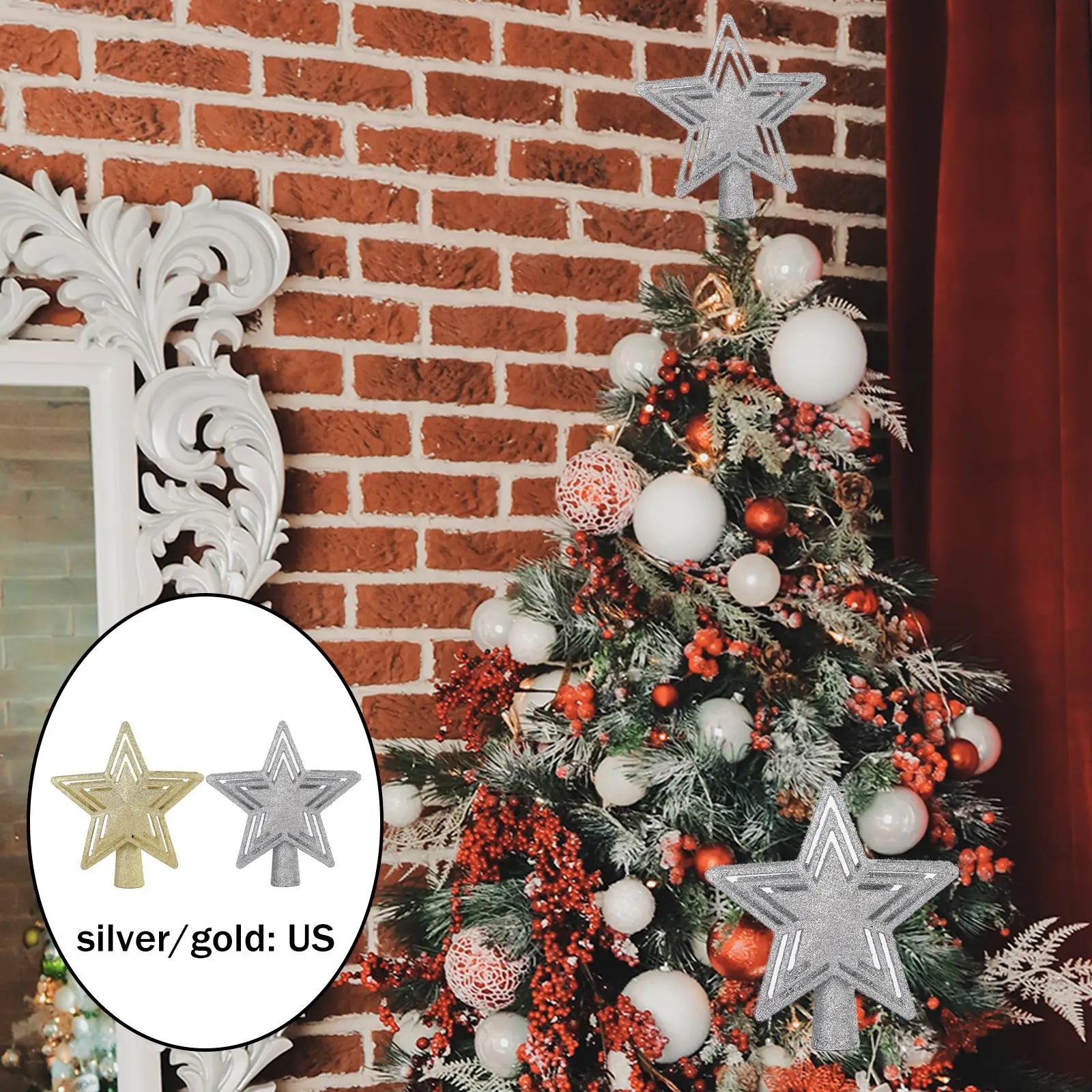 Christmas  with LED Rotating Snowflake  Tree Decor