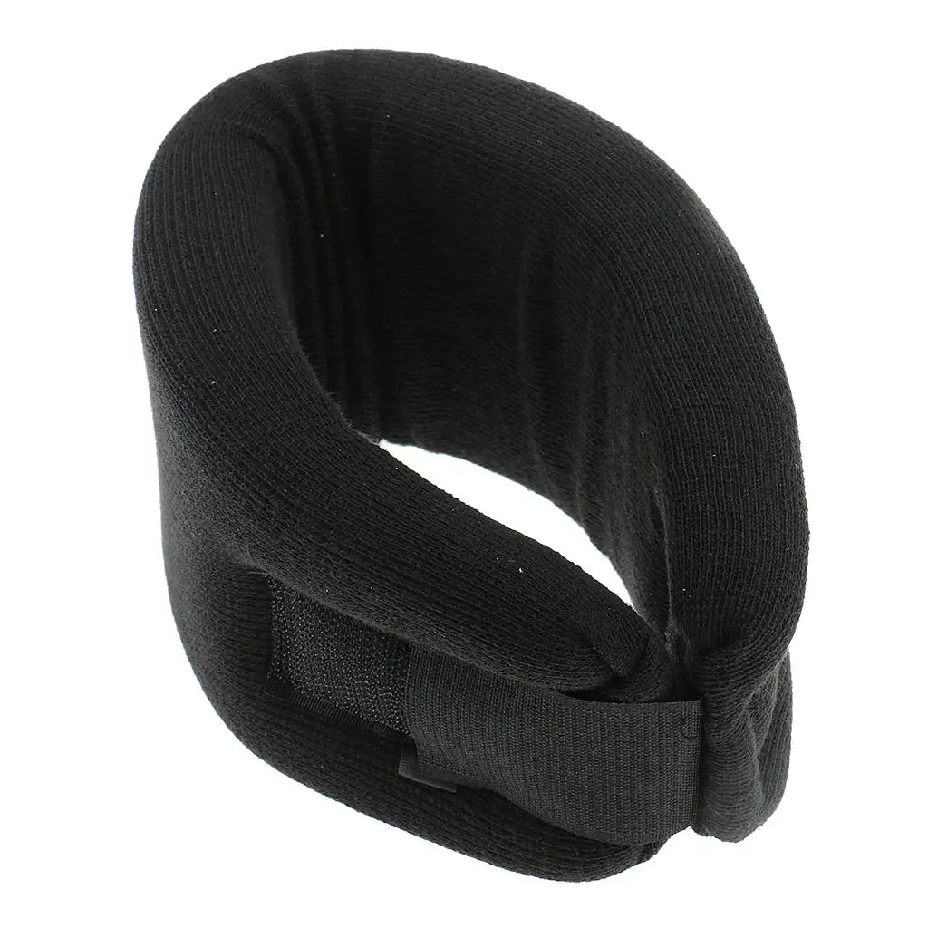 Universal Adjustable Soft Foam Cervical Collar Neck Brace Support Black Vertebra Release Pressure Relief S/M/L