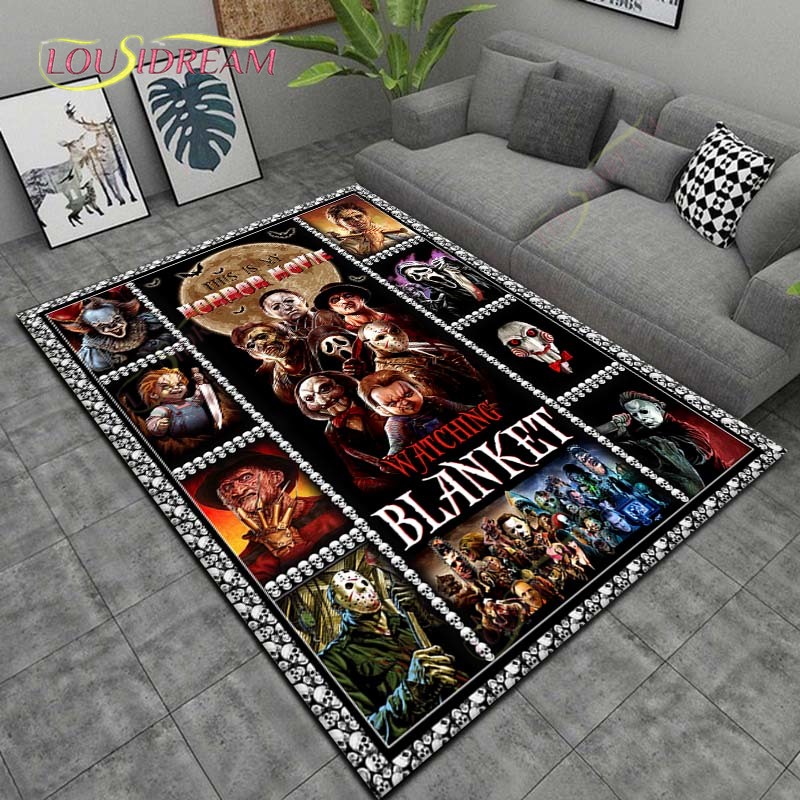 Tapis D'entrée Halloween - Motif Clown Des égouts - Antidérapant Doux - 40x60 Cm