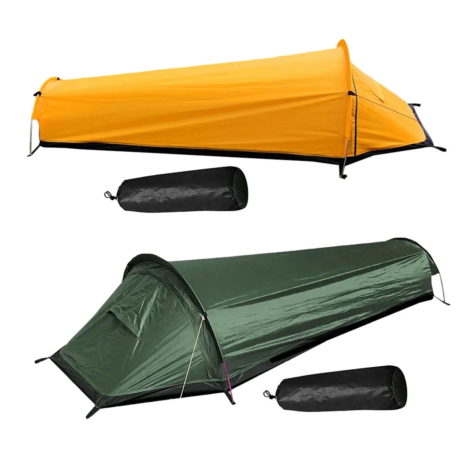 Portable Camping Tent Waterproof Sleeping Bag 1 Person Bushcraft Shelter for Fishing Festival Outdoor Activities Mountaineering
