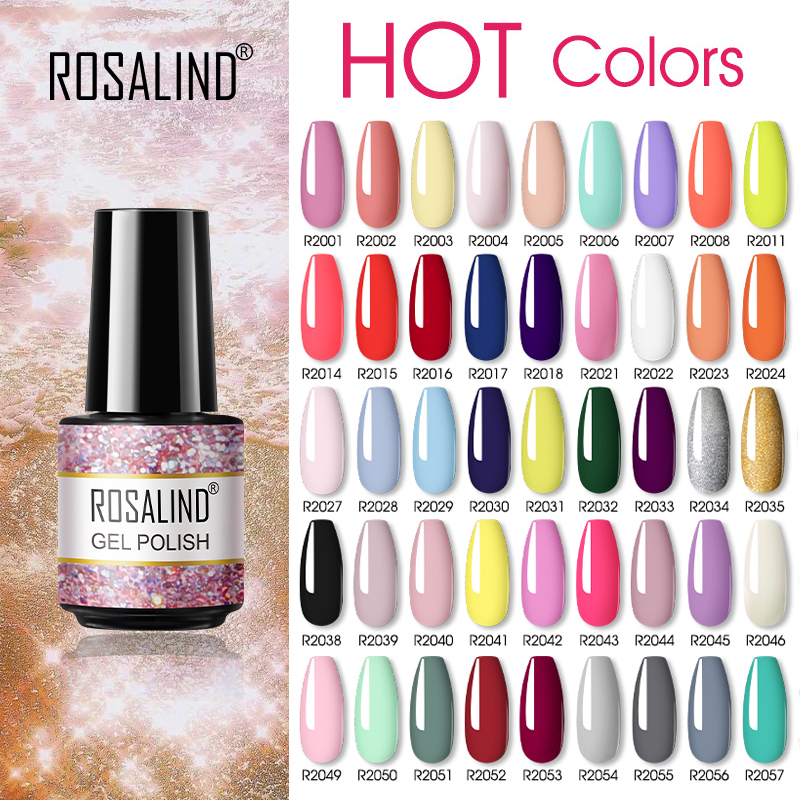 Best of ROSALIND Gel Nail Polish Semi Permanent Hybrid Varnishes Nail Art Base Matte Top Coat Need UV Lamp Soak Off Nail Gel Polish Reviews & Tips