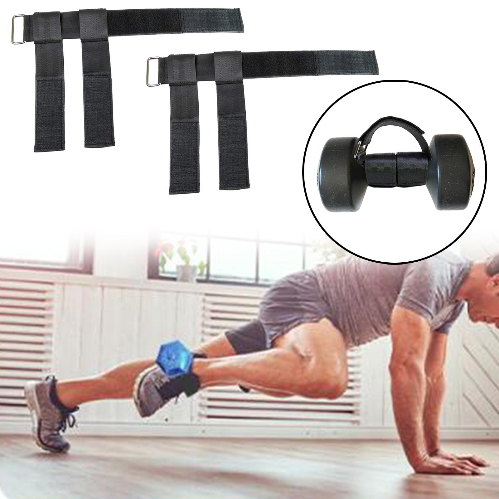 2x D Ring Ankle Dumbbell Attachment for Weight Lifting Fitness