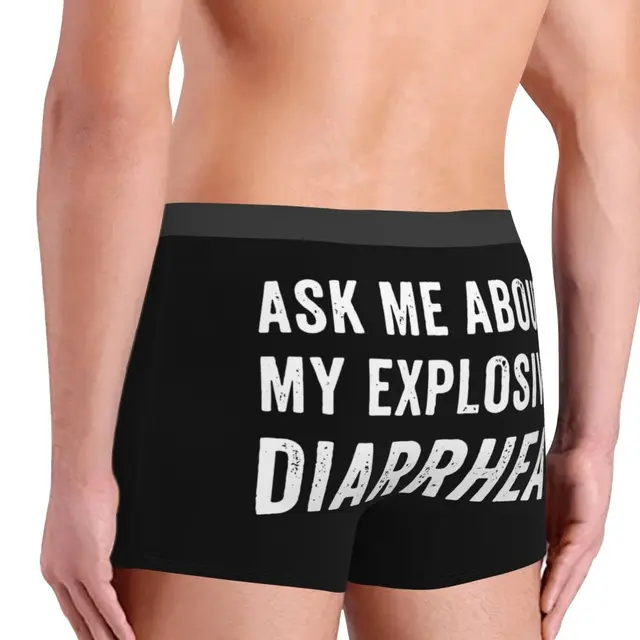 Ask Me About My Explosive Diarrhea Panties, Underwear, Briefs, Cotton  Briefs, Funny Underwear, Panties For Women Black at  Women's Clothing  store