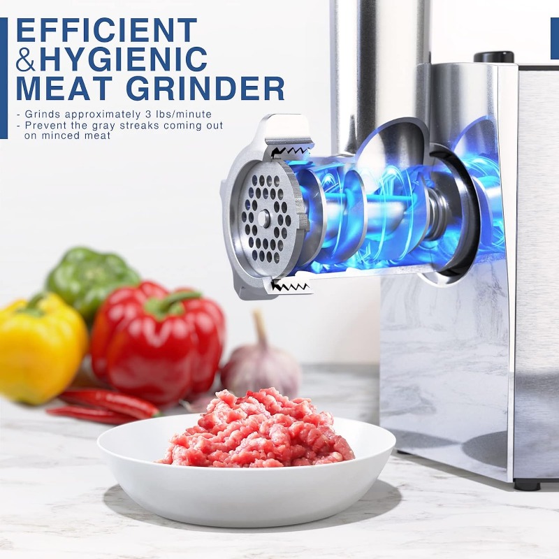 Title 4, Meat Grinder, 2600W Max Stainless Steel Meat Gr...