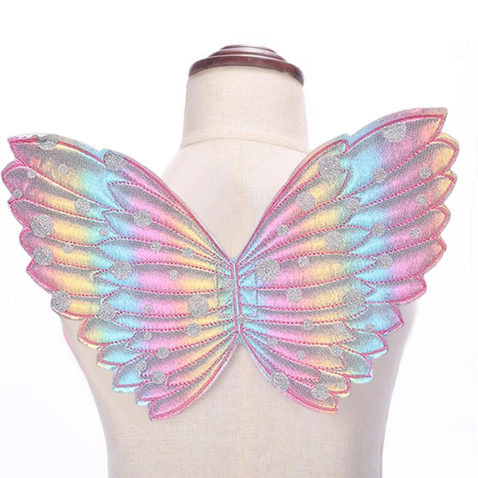 Princess Fancy Dress Set Butterfly Wing Photo Prop Dress up Angel Girls Fairy wings and Wand for Cosplay Xmas Role Play Carnival
