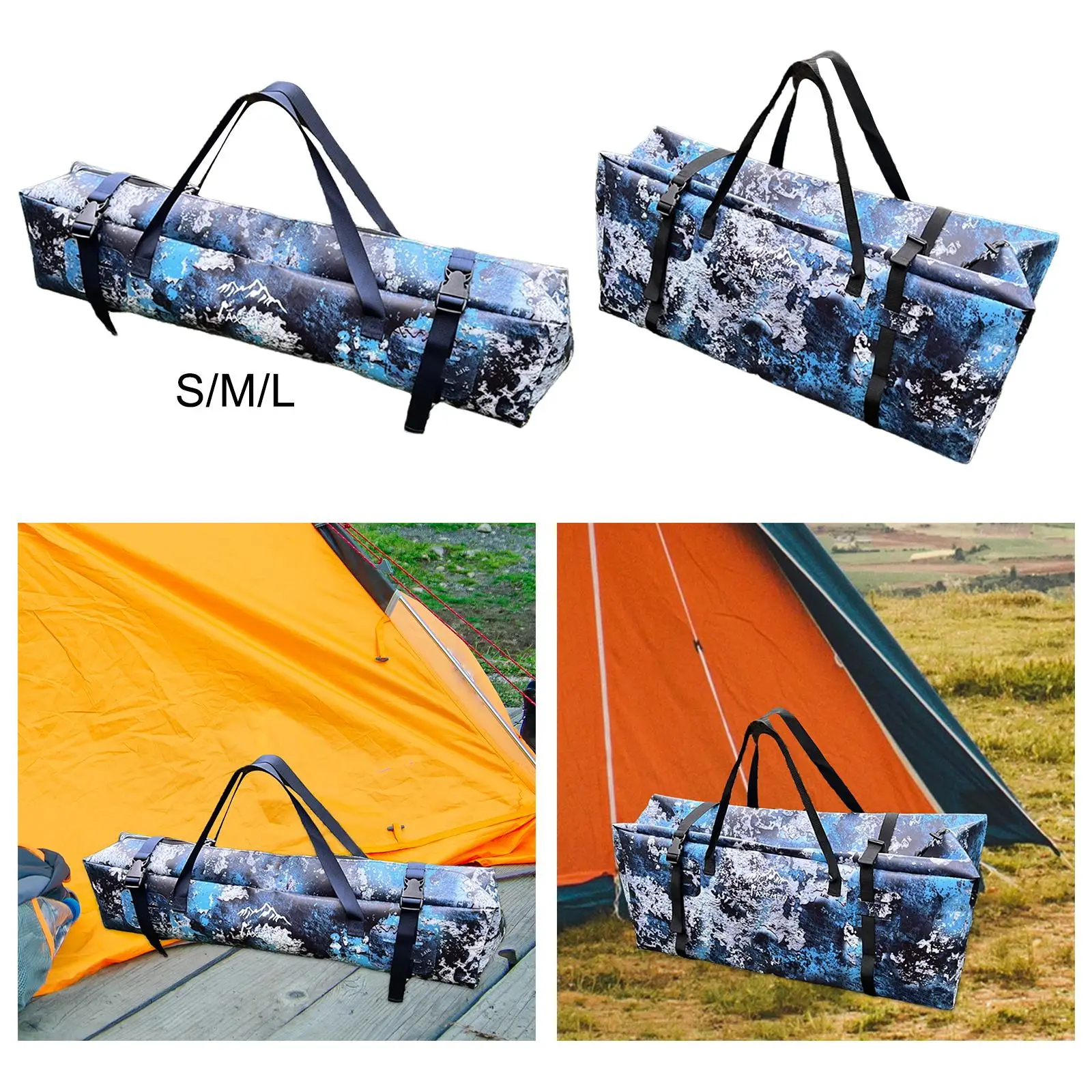 Camping Tent Storage Bag Pouch Double Handles Handbag for BBQ Yard Traveling