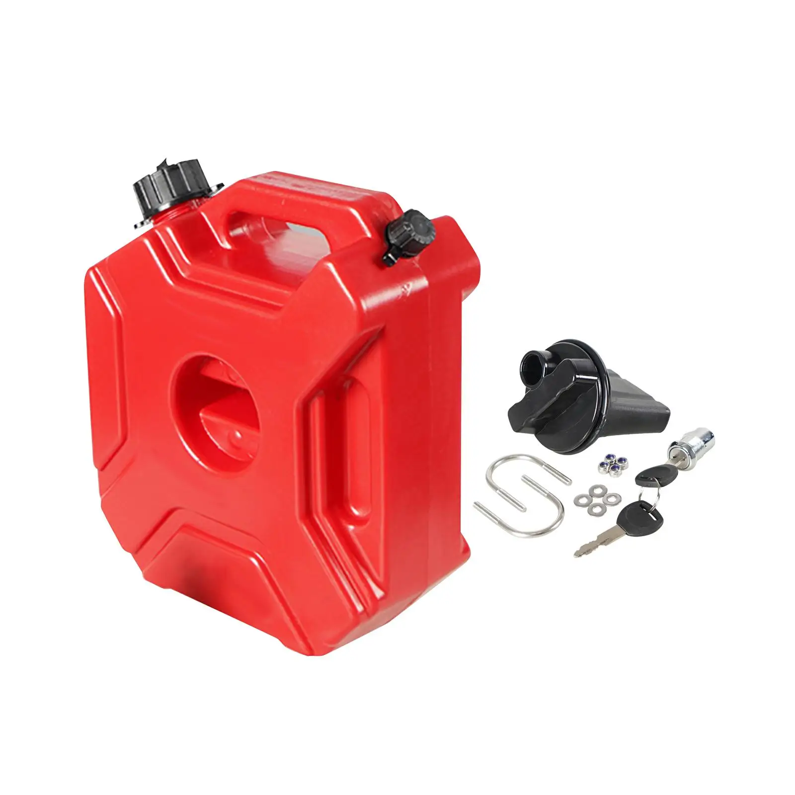 Gas Petrol Fuel Tank 5L Universal with Lock and Keys Spare Container for SUV Motorcycle Automotive Most Cars Spare Parts