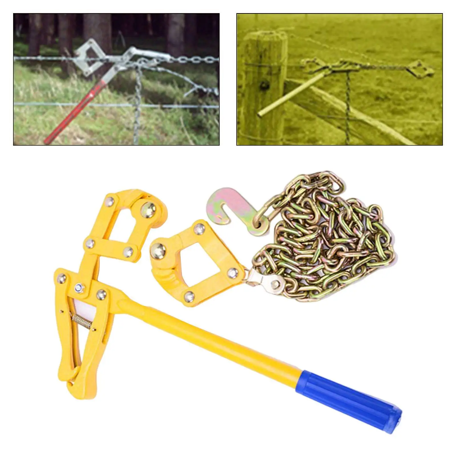 Heavy Duty Chain Fence Strainer Fence Puller Repair Tool Fence Plain Barbed Wire Strainer for Farm Fencing Cattle Barn