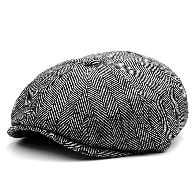 Casquette Beret Plate Newsboy - Style Vintage Réglable - Tweed Respirant - M MOACC - Unisexe