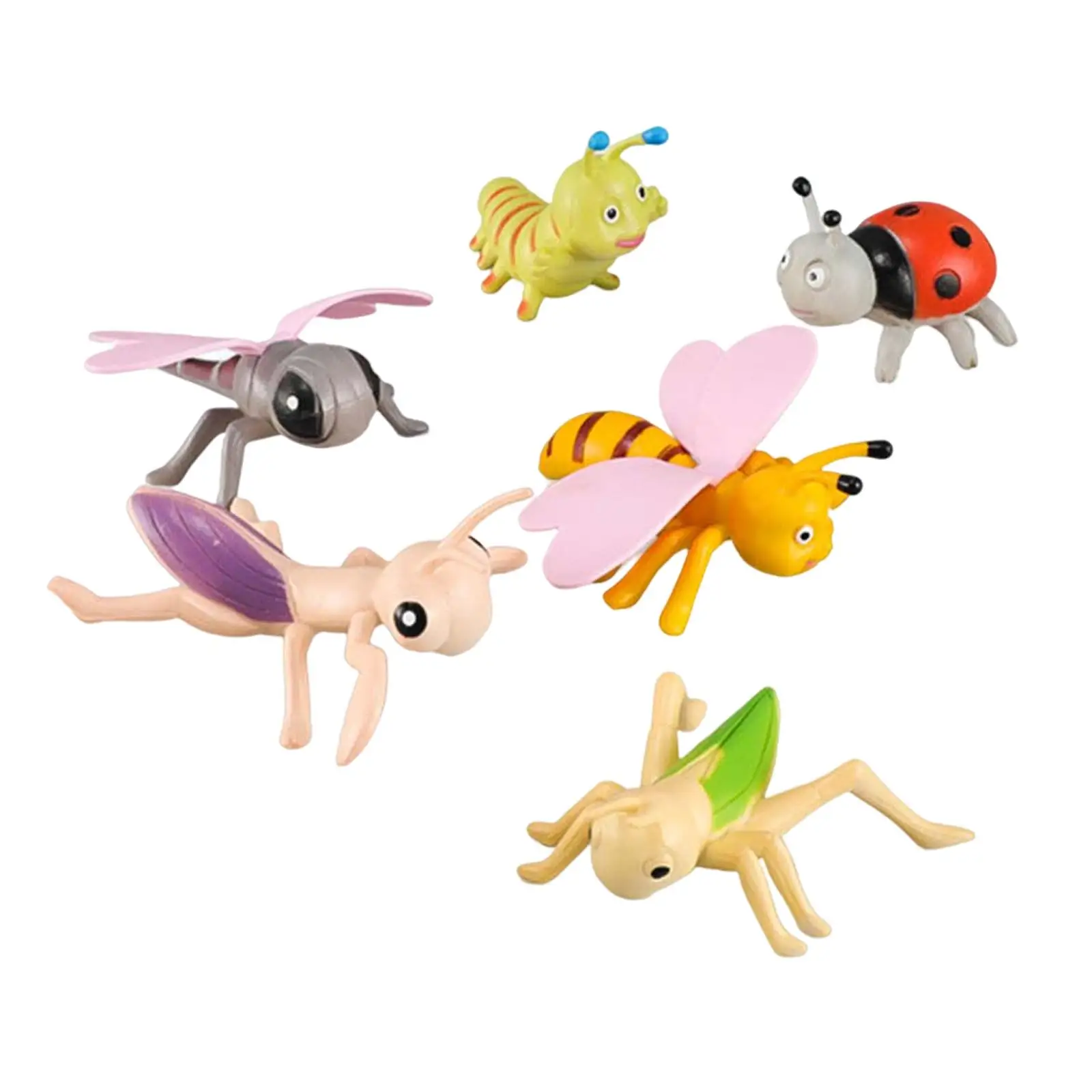 Set of 6 Count Artifical Animal Model Toy for Toddler Accessories Party Favors Educational Toys