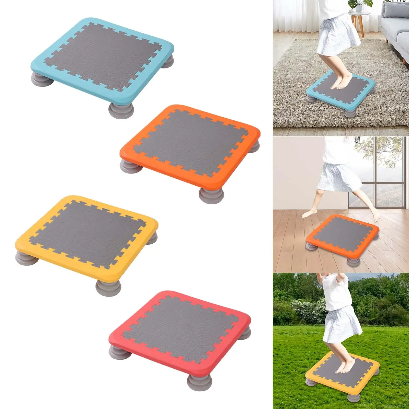 Mini Kids Trampoline Exercise Sports Jump Portable Rebounder Trampolines Bouncing Bed for Boys Girls Outdoor Kindergarten School