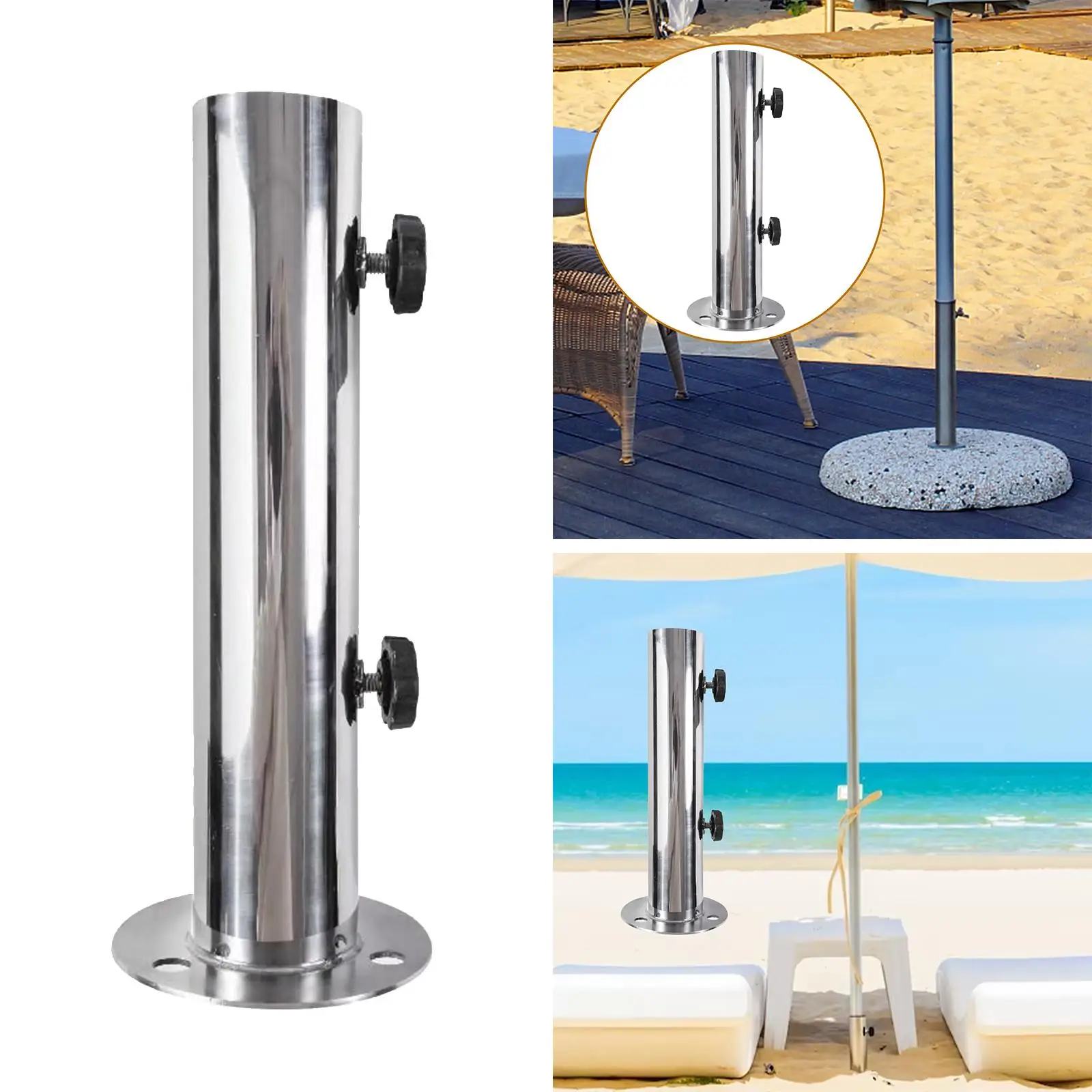 Deck Umbrella Base Stand Replacement Umbrella Mount for Pontoons Patio Lawn