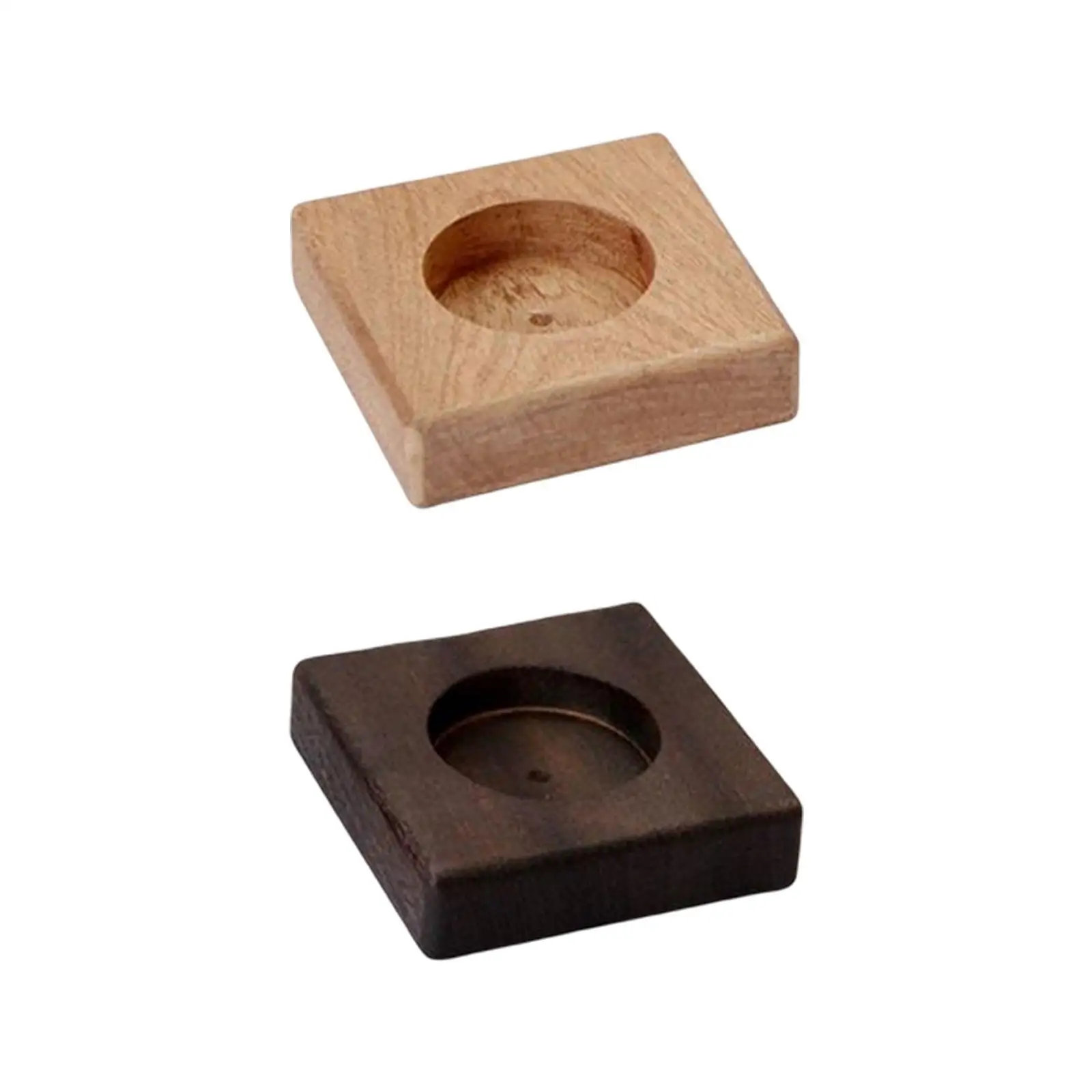 Wooden Candle Holder Candlestick Small Tea Light Holders Candle Stand Tray Candleholder for Holiday Home Wedding Decoration