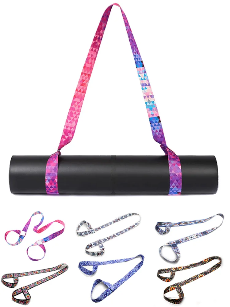 Yoga Mat Strap Belt Adjustable Sports Sling Shoulder Carry Strap Belt Exercise Stretch Fitness Equiment Elastic Yoga Belt Hot