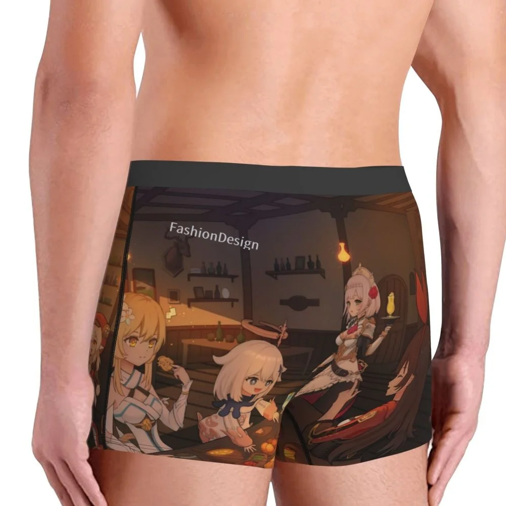 sexy male underwear Tavern Genshin Impact Game Underpants Cotton Panties Men's Underwear Sexy Shorts Boxer Briefs mens silk boxers