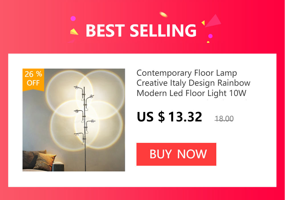 Contemporary Floor Lamp Creative Italy Design Rainbow Modern Led Floor Light 10W Living Room Stand Light Bedroom Desk Lamp