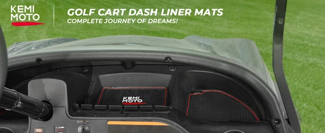 KEMIMOTO Golf Cart Dash Liner Mats Compatible with Club Car