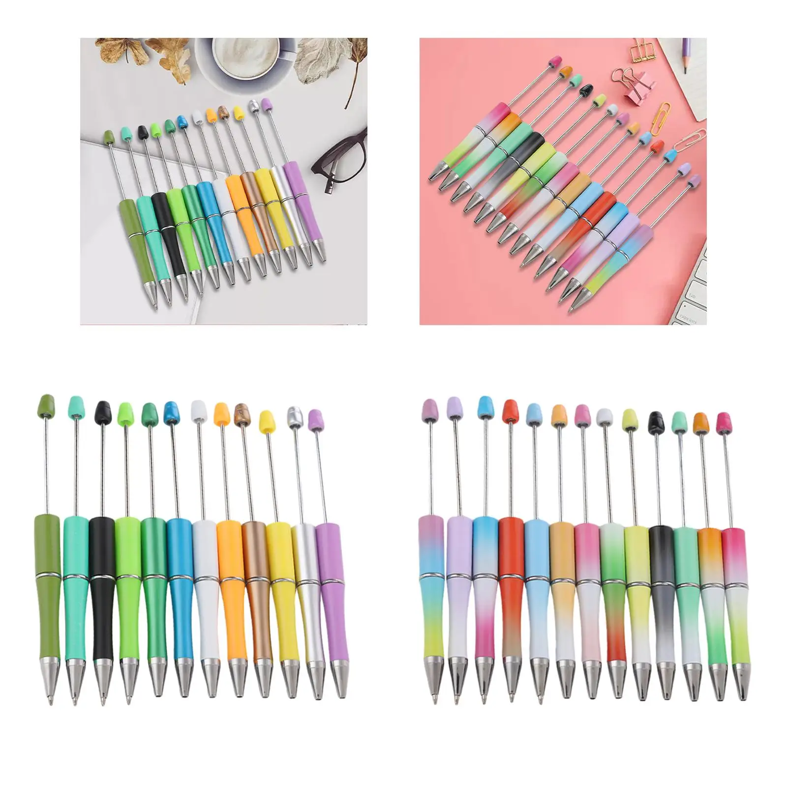 Rollerball Pen Creative Printable 1mm Ball Pen Ballpoint Pen Assorted Bead Pens for Journaling Classroom Exam Spare Draw Writing