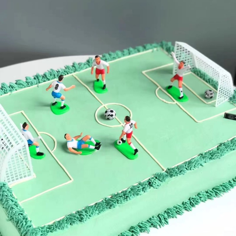 9-teiliges Fußball-Geburtstagsdekorations-Set Fußball-Tortendekoration Modell Party Happy Birthday Zubehör Kinder-Accessoires – Detail 4