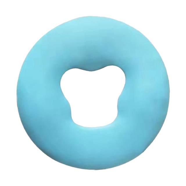 Cuscino Massaggiaggio Viso In Gel Silicone Forma U - Per Spa, Blu, 31x26 Cm