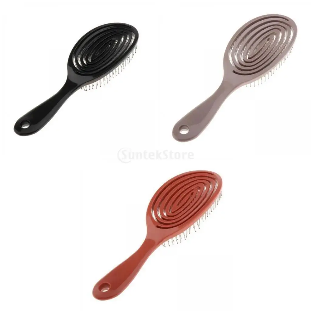 3Pcs Comb Hair Brush  W/ Handle for Curly Wet Shower Men Natural