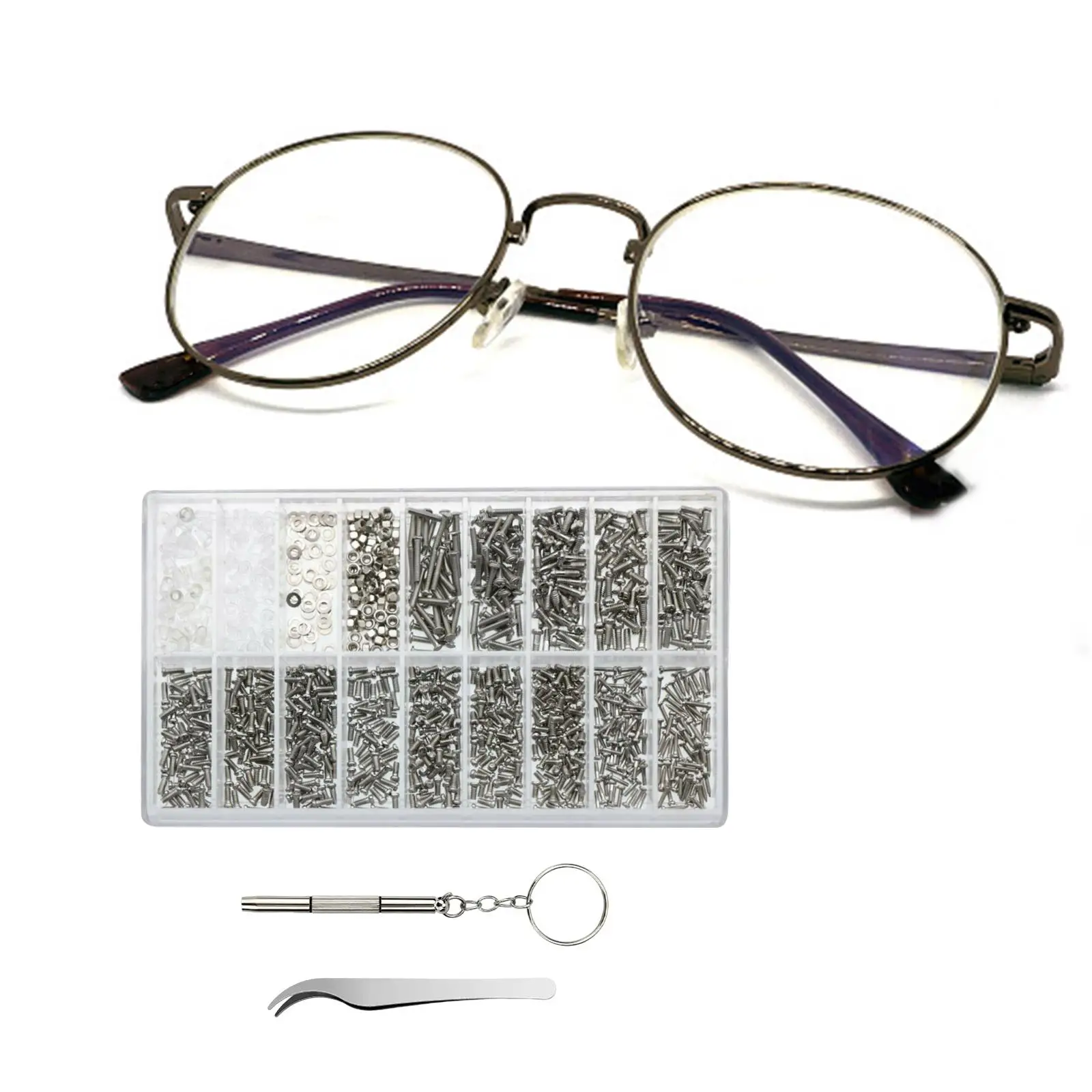 Eyeglass Repair s with Micro Screwdriver Tweezer for Spectacles Repair