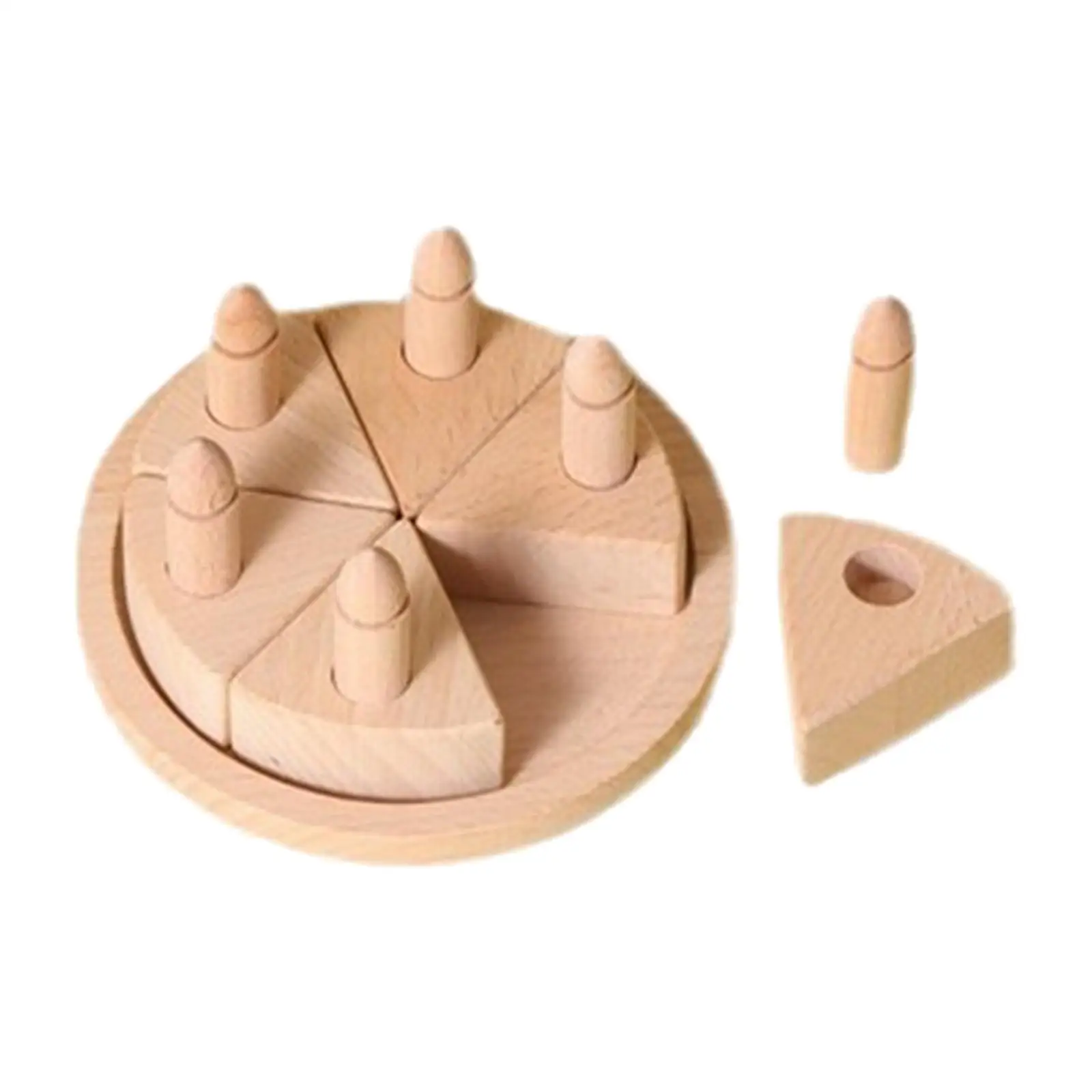 Wooden Cutting Birthday Cake Toys Birthday Fake Cake Toy Learning Educational Toddlers Cake Set for Children Birthday Gifts