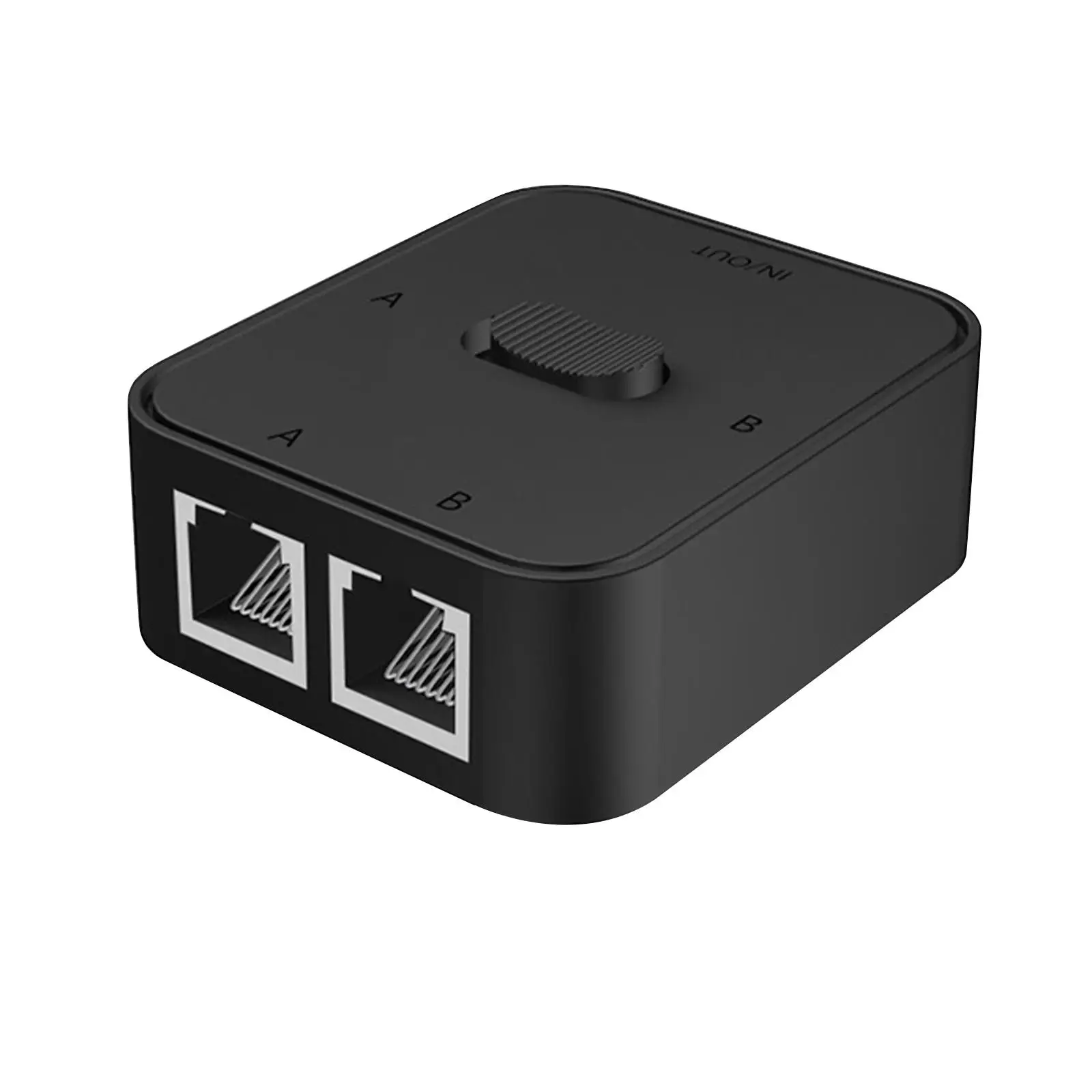 RJ45 Ethernet Network Switcher 2 Port Convenient Use 2 in 1 Out No Power Supply Adapter Connector Mini Hub Splitter for Desktop