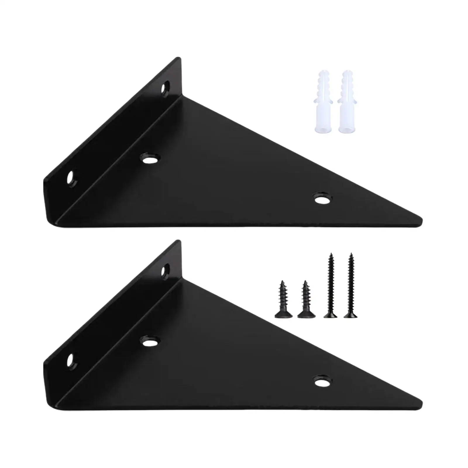 Shelf Bracket Ornament Triangle Easy to Install Modern DIY Hardware Floating Shelf Brackets Shelf Supports for Home Garage Store