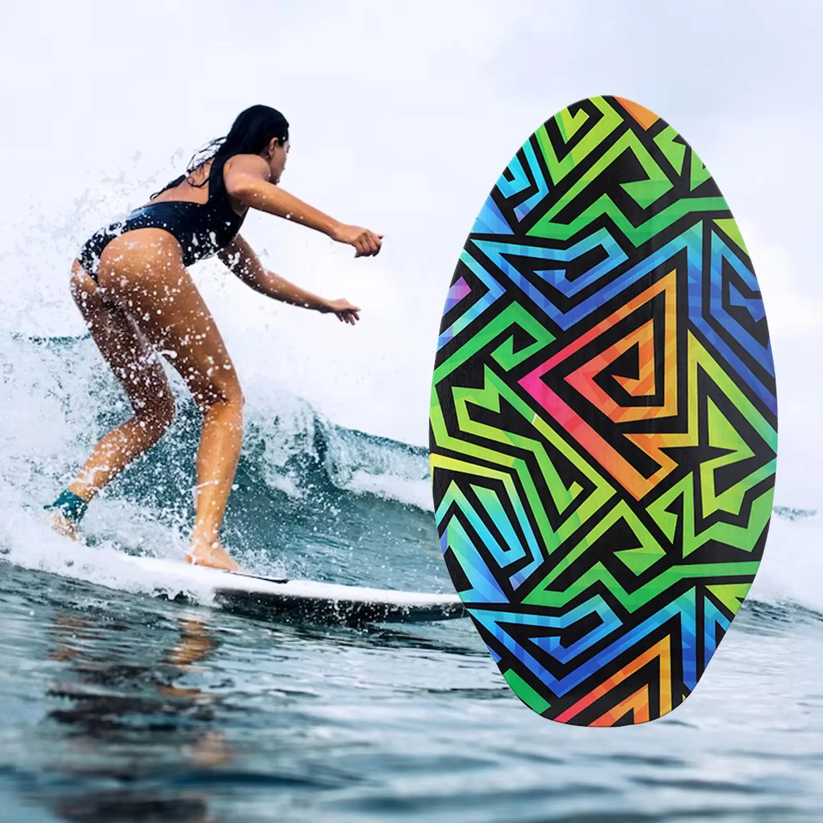 Suring Skimboard Wooden Surfing Skim Boards Beach Water Toys Surfboards for Kids Adults Teens Men Women Water Sports