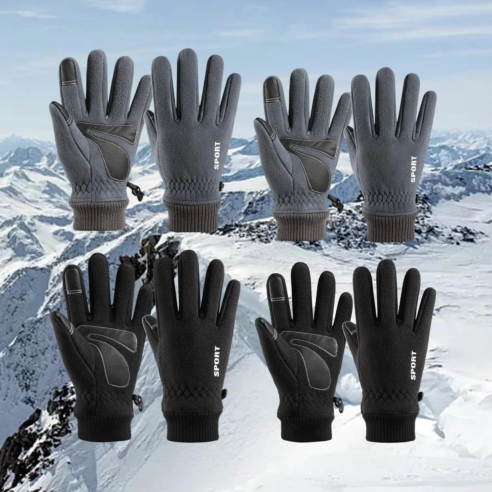 Winter Warm Gloves Cold Weather Gloves for Running Hiking Adults Unisex