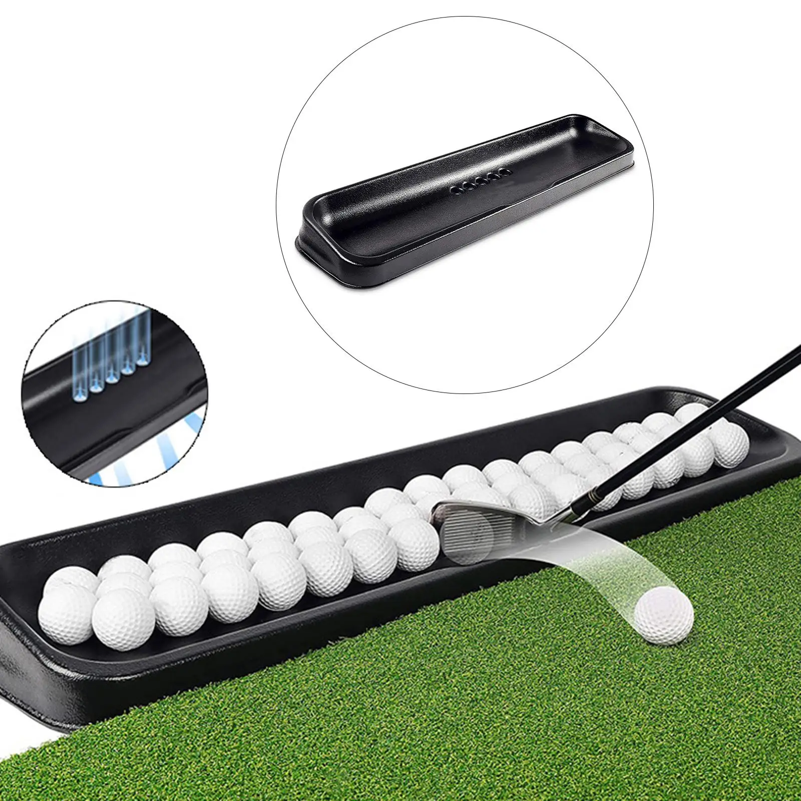 Heavy Duty Golf Ball Holder Service Box Storage Driving Range Golf Ball Tray Golf Accessories Range Practice Home