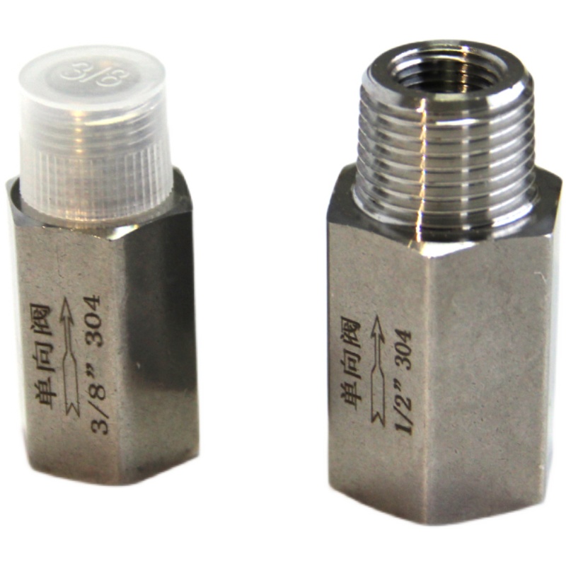 1/8" 1/4" 3/8" 1/2" 3/4" 1" BSP NPT Innengewinde Männlich Sechskant Einwegrückschlagventil Rückschlagventil Inline 304 Edelstahl – Detail 1